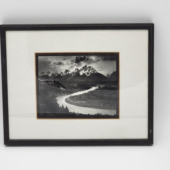 The Tetons Snake River Black & White Framed Photo Wall Art - Picture 1 of 4